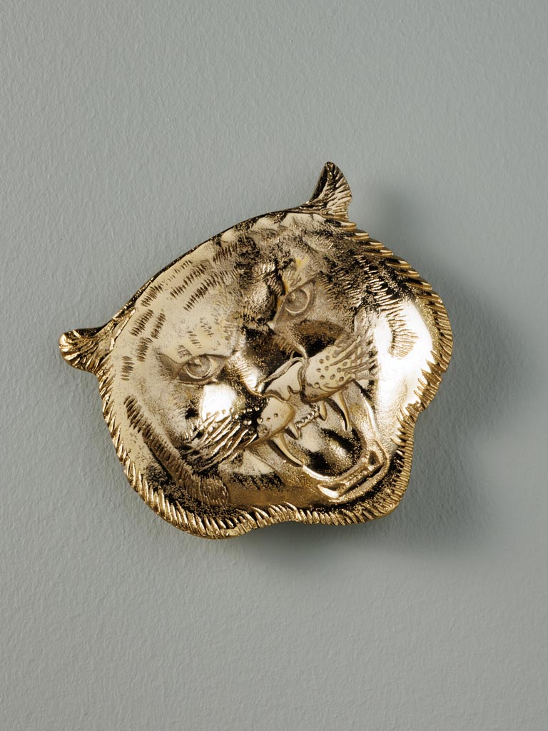 Trinket Tray golden tiger head - 1