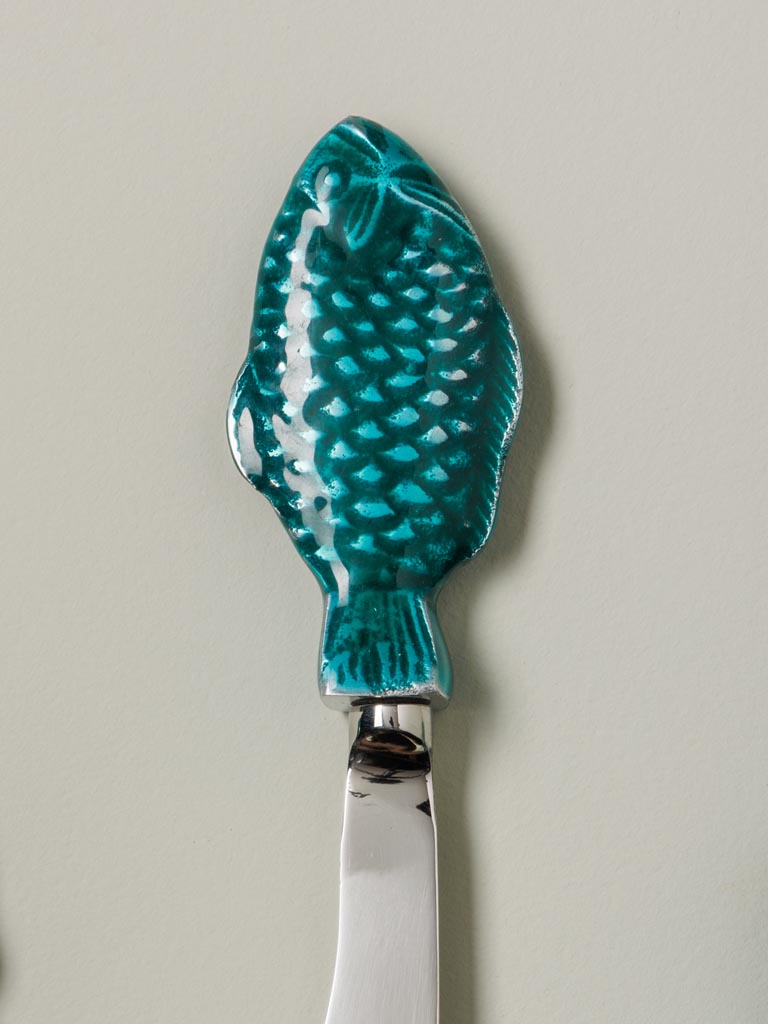 S/3 couteaux à beurre poisson vert - 4