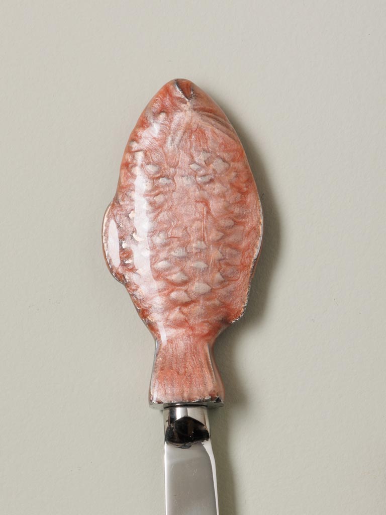 S/3 couteaux à beurre poisson rose - 3
