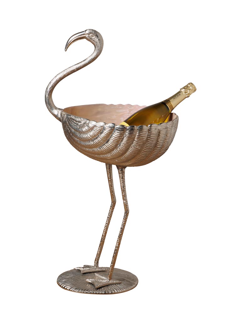 Enamel pink ice bucket flamingo - 2
