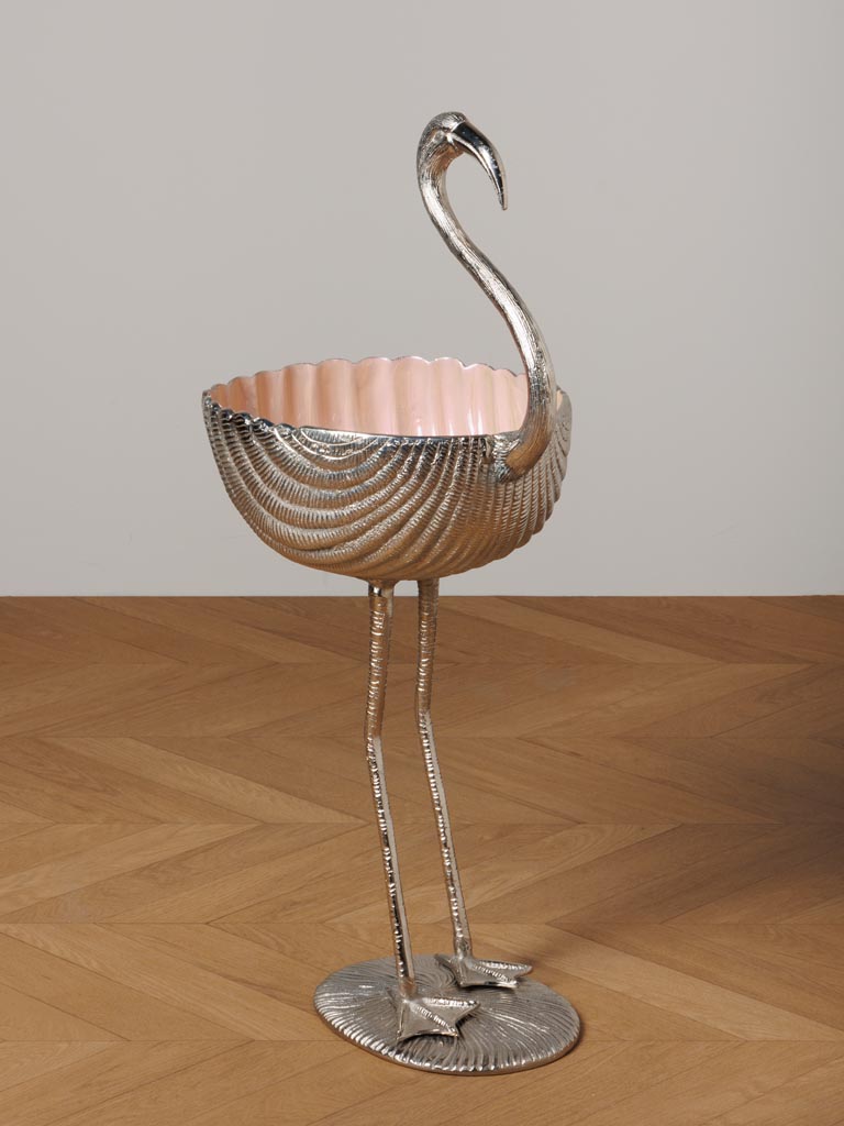 Enamel pink ice bucket flamingo - 3