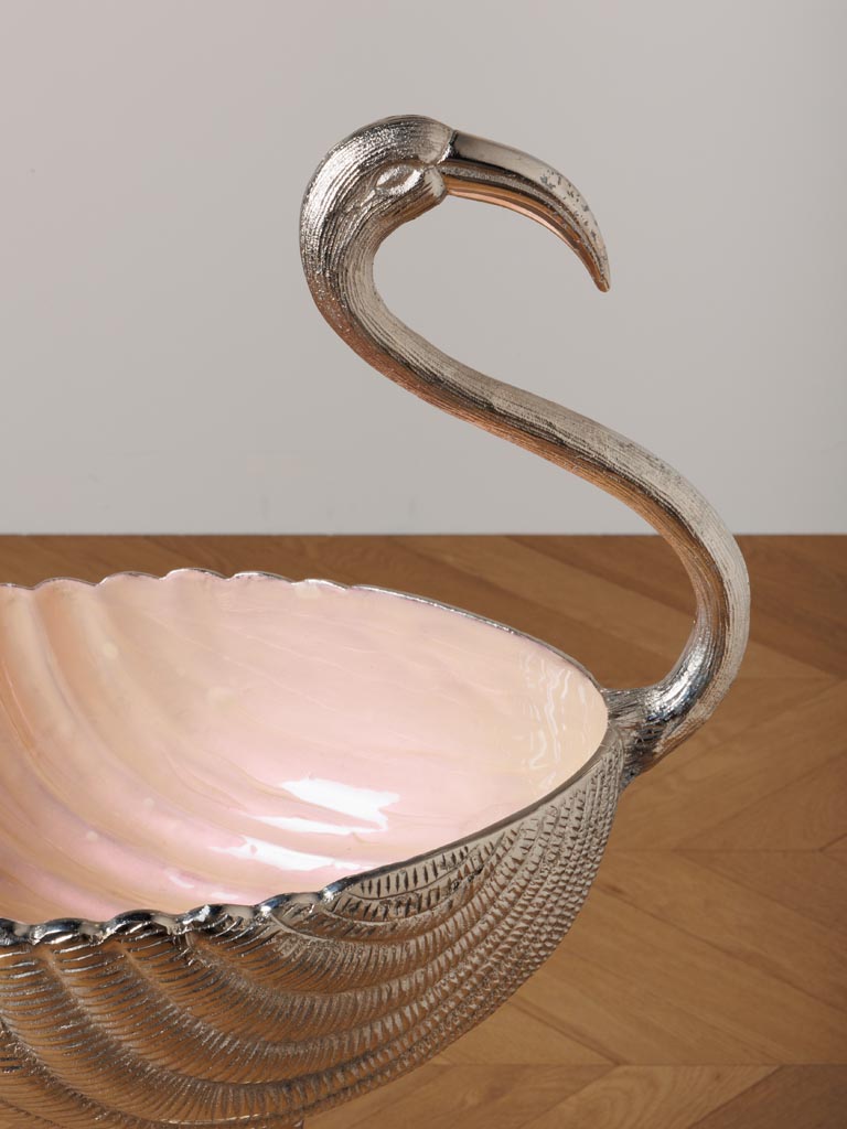 Enamel pink ice bucket flamingo - 4