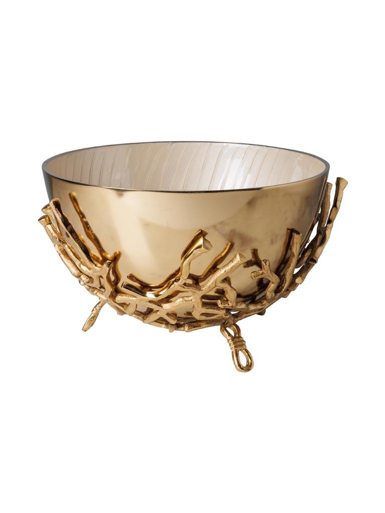 Enamel ice bucket golden coral - 2