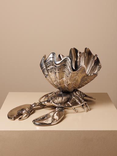 Lobster with shell dish on his back