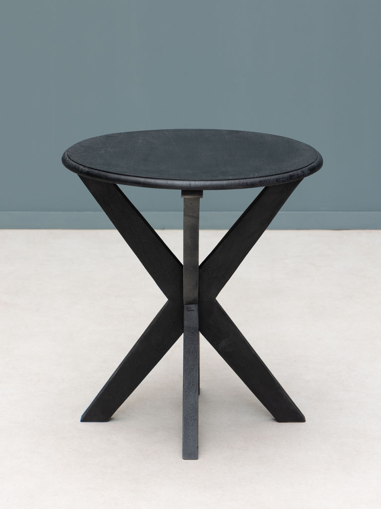 Table d'appoint noire Preto - 1