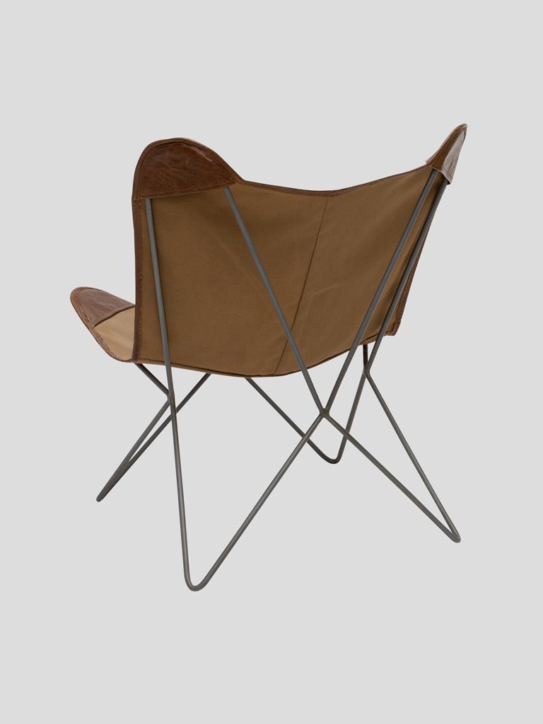 Brown armchair Butterfly - 3