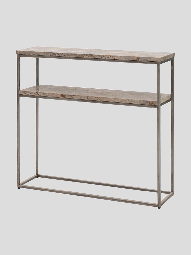 Marble and metal console table - 1