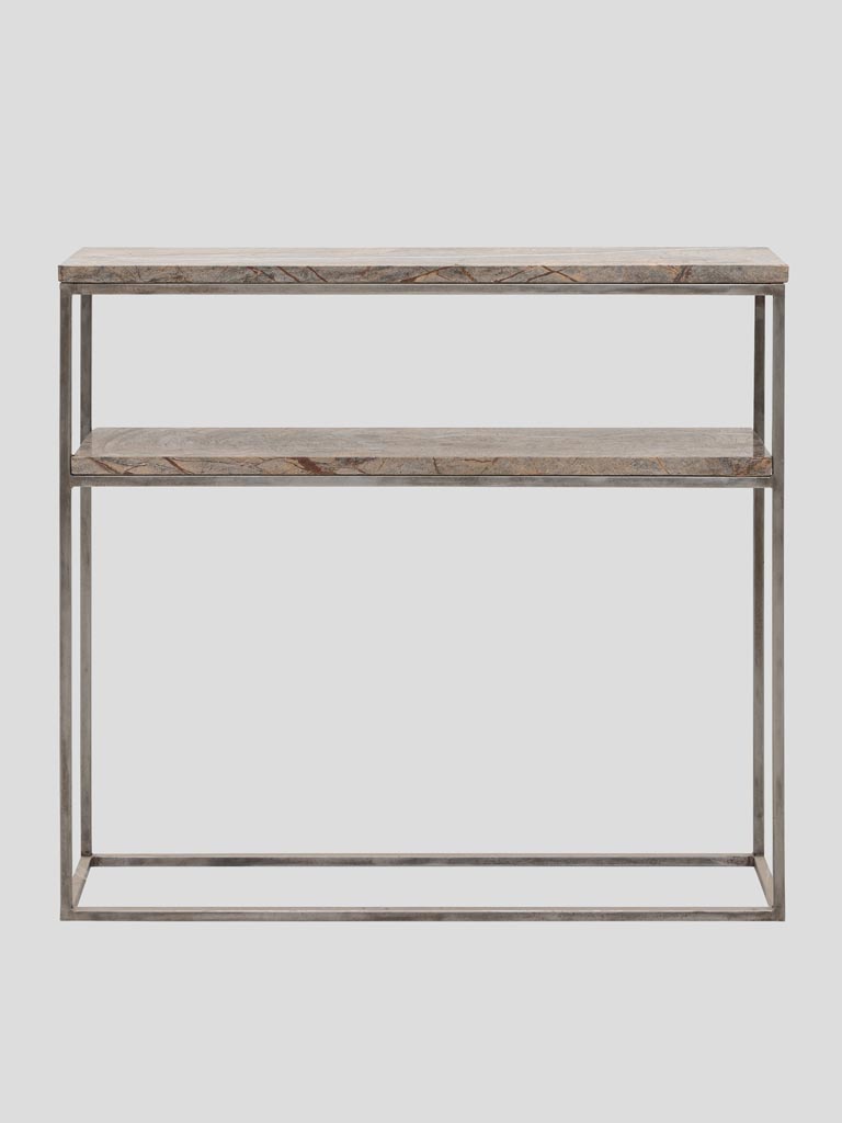 Marble and metal console table - 2