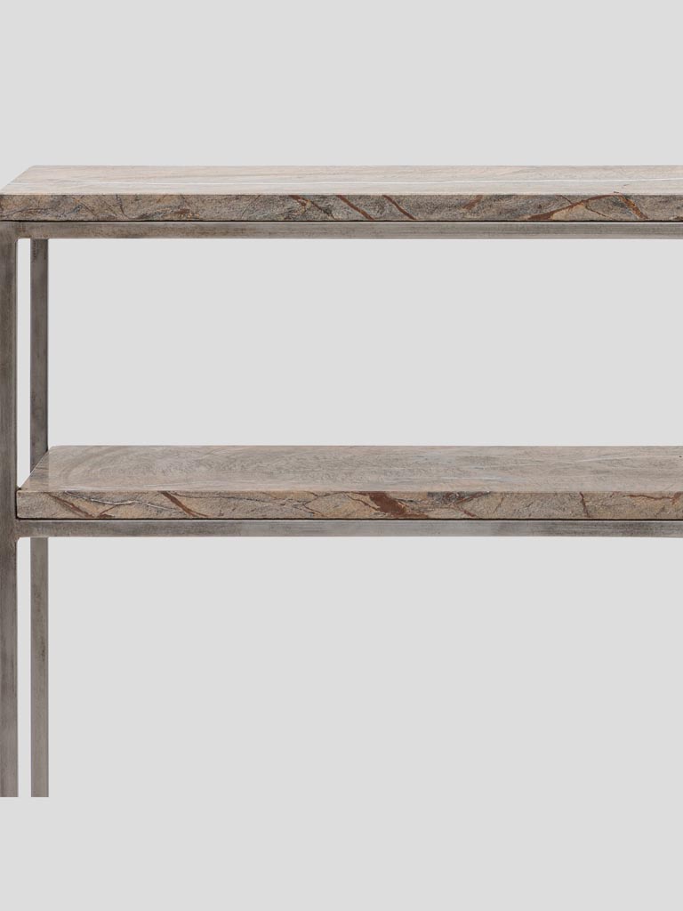 Marble and metal console table - 3