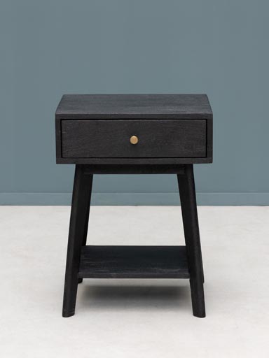 Bedside table black Onyx