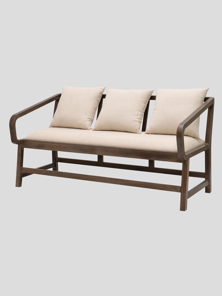 Beige bench 2 seaters - 4