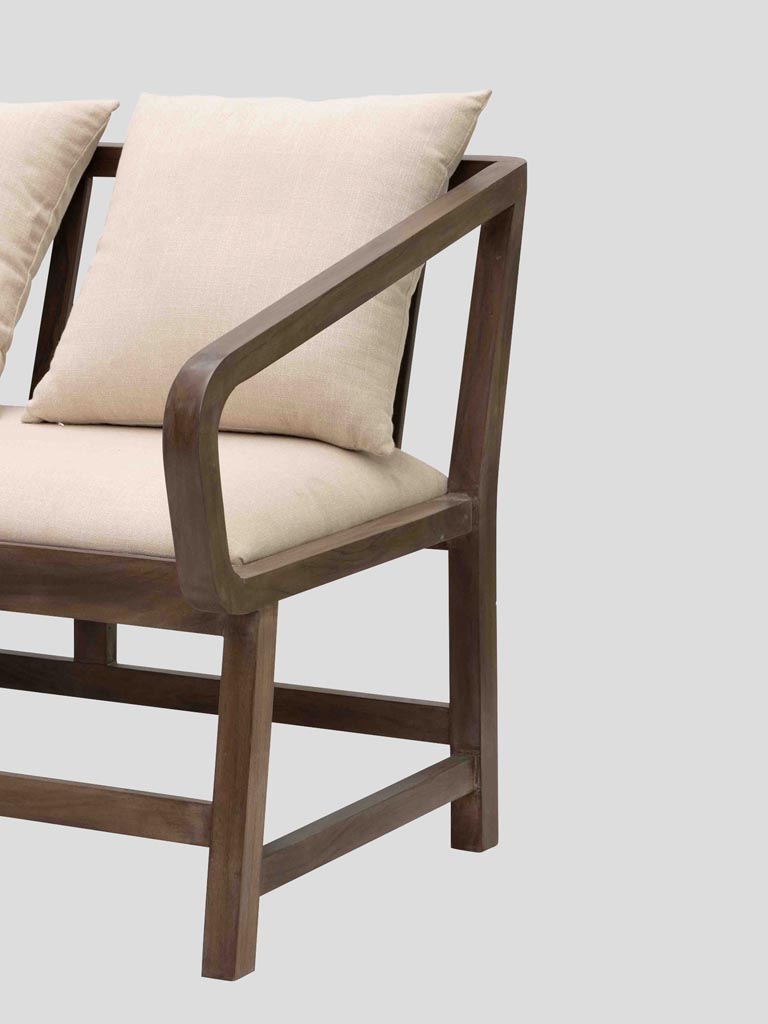 Beige bench 2 seaters - 3