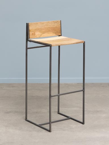 Tabouret repose-pieds bouclette noire Ernest Chehoma [33740]