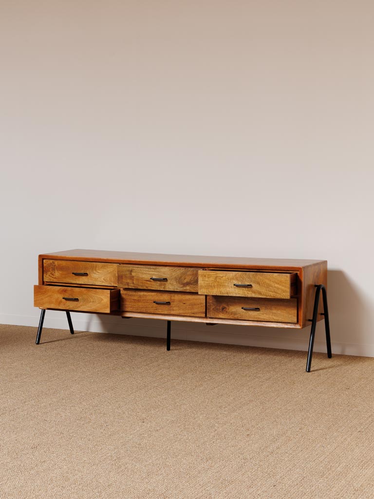 Low sideboard 6 drawers Chapman - 6