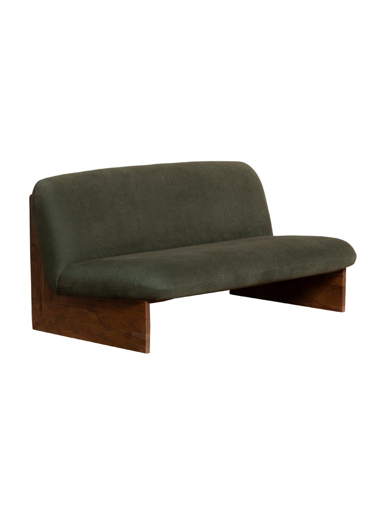 Green sofa 2 seaters Trentino - 2