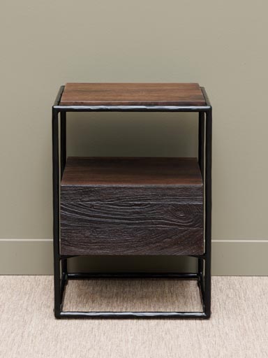 Bedside table 1 drawer Forjia