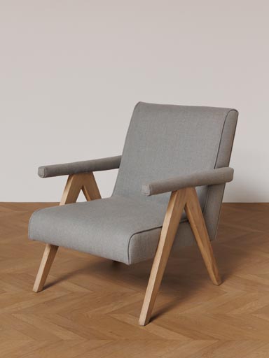 Grey armchair Grimaud