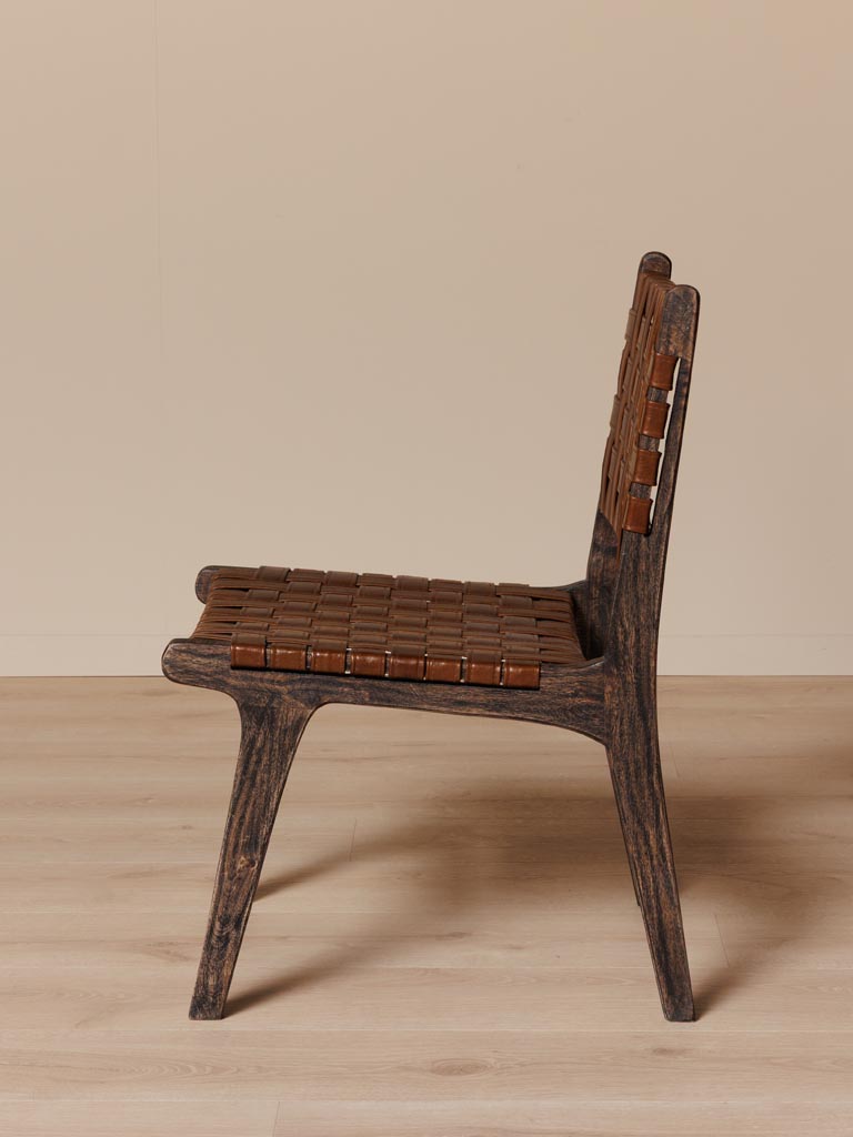 Leather braided chair Raynor - 5