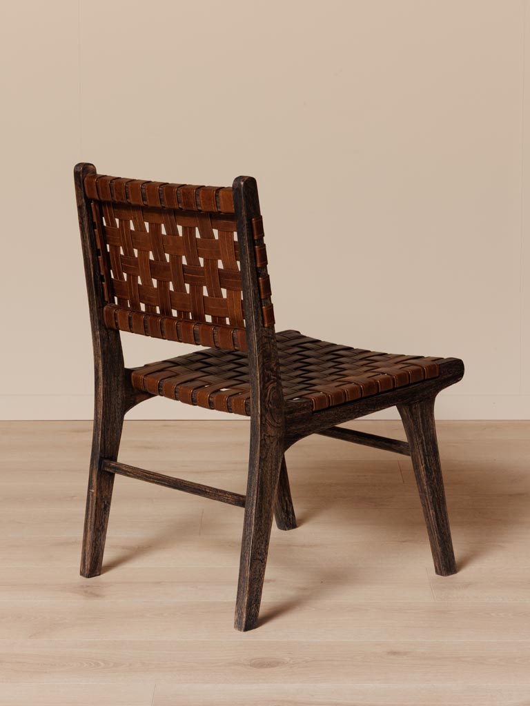 Leather braided chair Raynor - 4