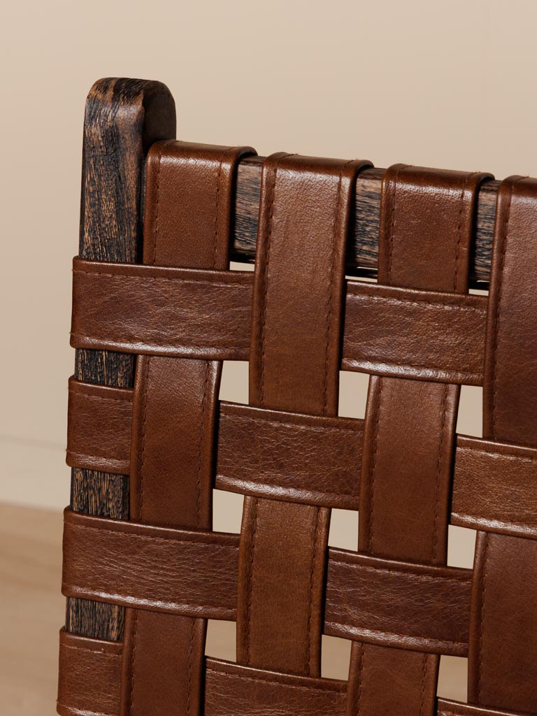 Leather braided chair Raynor - 6