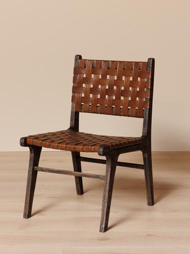 Leather braided chair Raynor