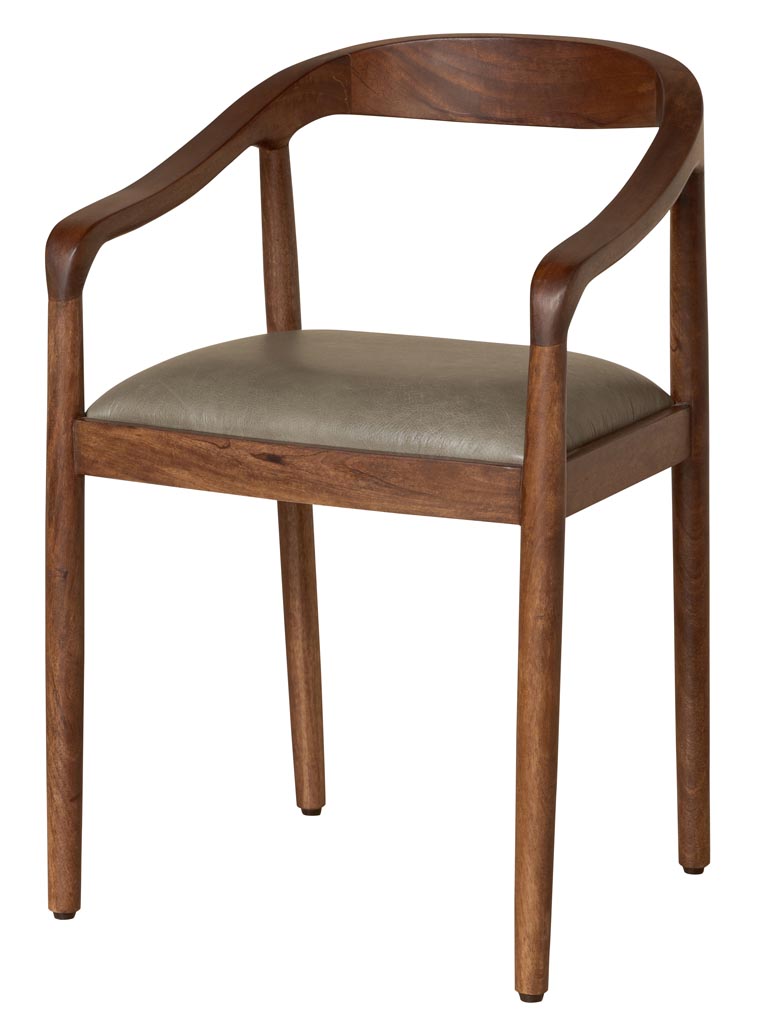 Chaise cuir vert Orlando - 2