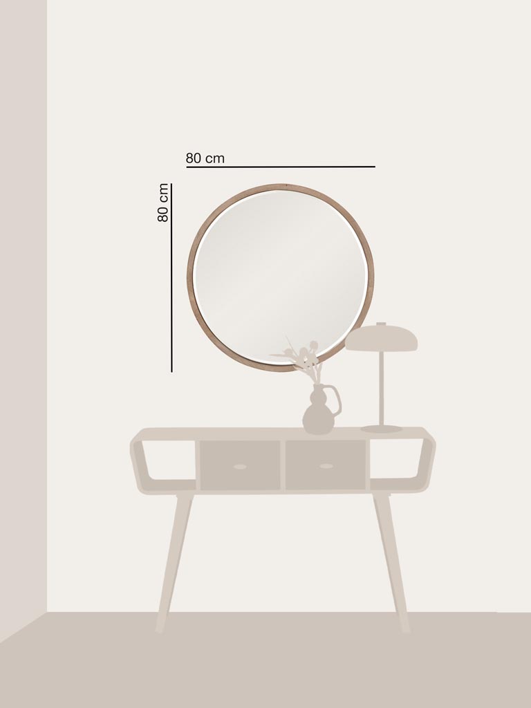 Miroir rond biseauté Sobre - 4