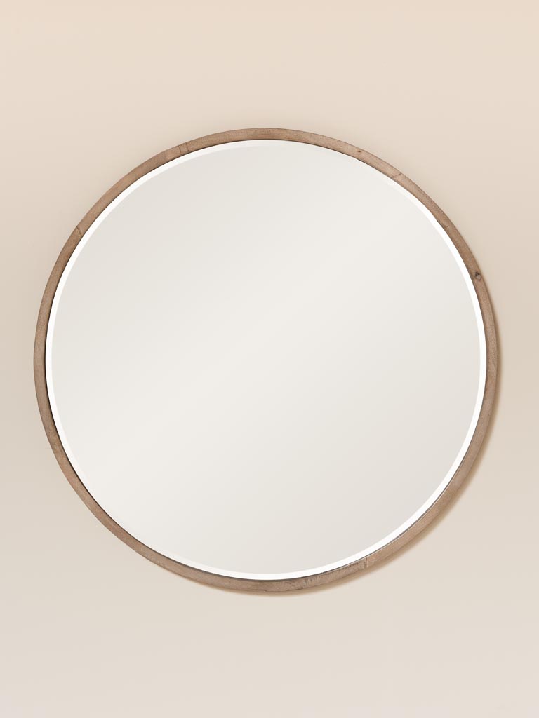 Grand miroir rond biseauté Sobre - 1