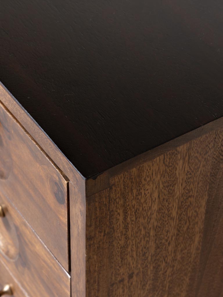Commode 4 tiroirs top noir Ronda - 5