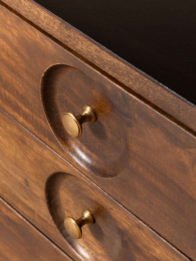 Commode 4 tiroirs top noir Ronda - 4