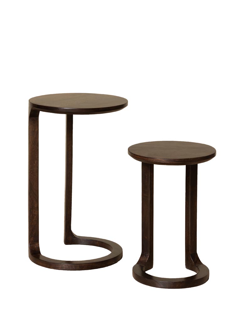 S/2 tables d'appoint gigognes pied rond Edgy - 2