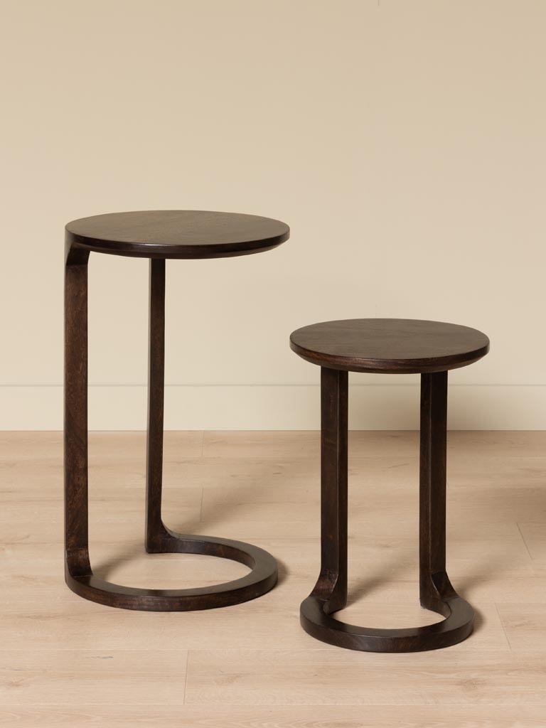 S/2 tables d'appoint gigognes pied rond Edgy - 1