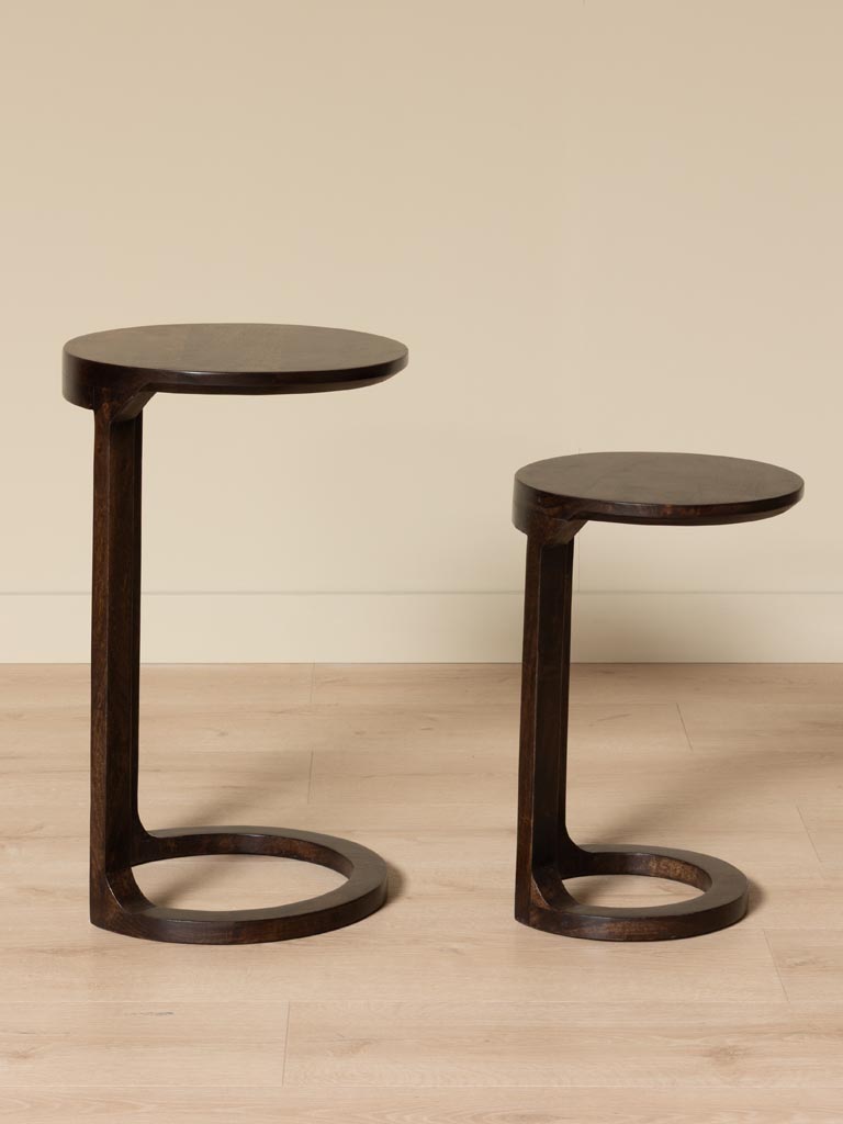S/2 tables d'appoint gigognes pied rond Edgy - 3