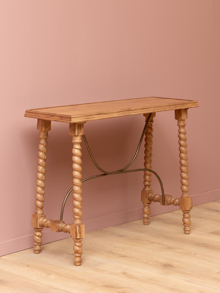 Turned wood console iron details Miracolo - 3