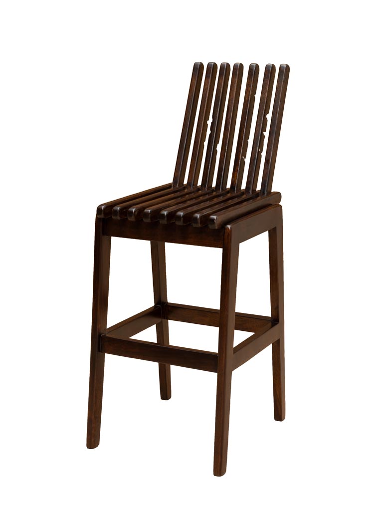 Chaise de bar foncée lattes rabattables Barista - 4