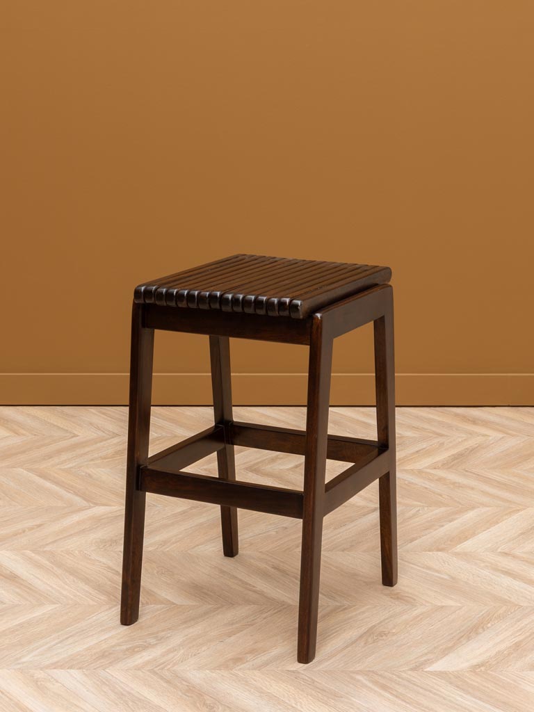 Chaise de bar foncée lattes rabattables Barista - 6