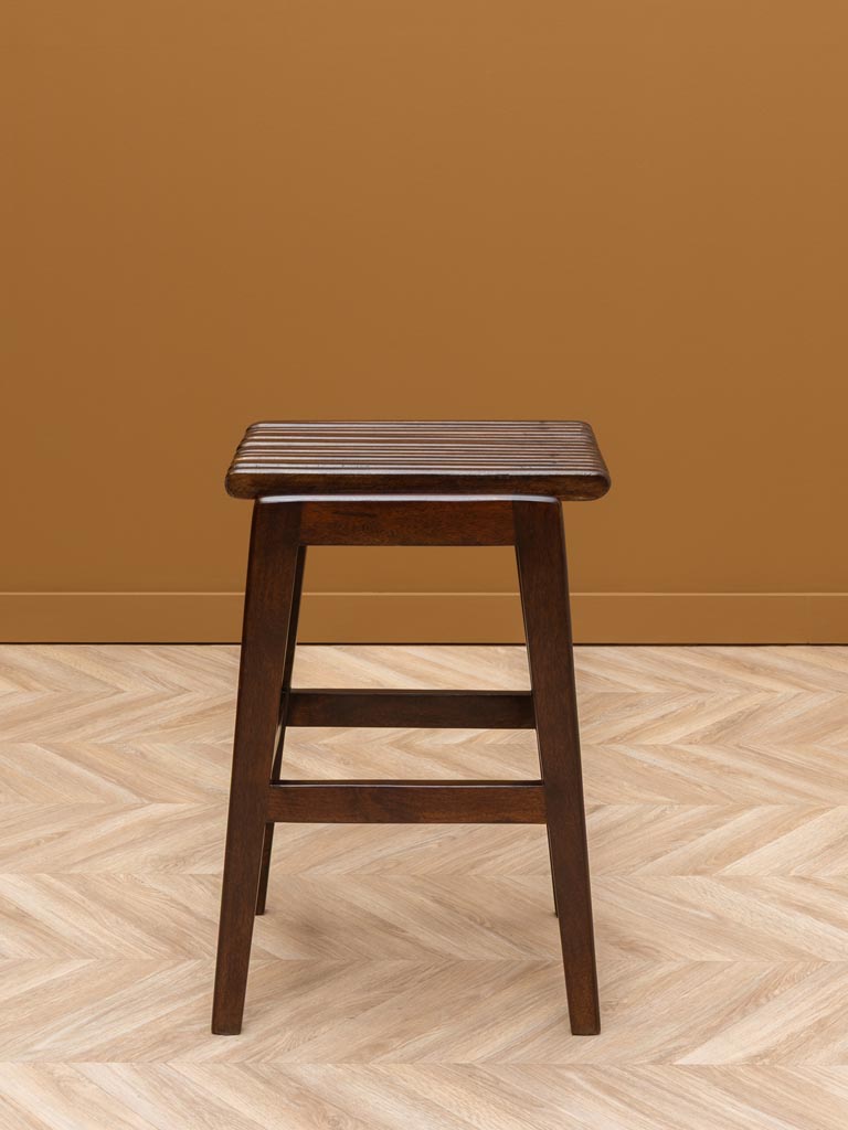 Chaise de bar foncée lattes rabattables Barista - 11