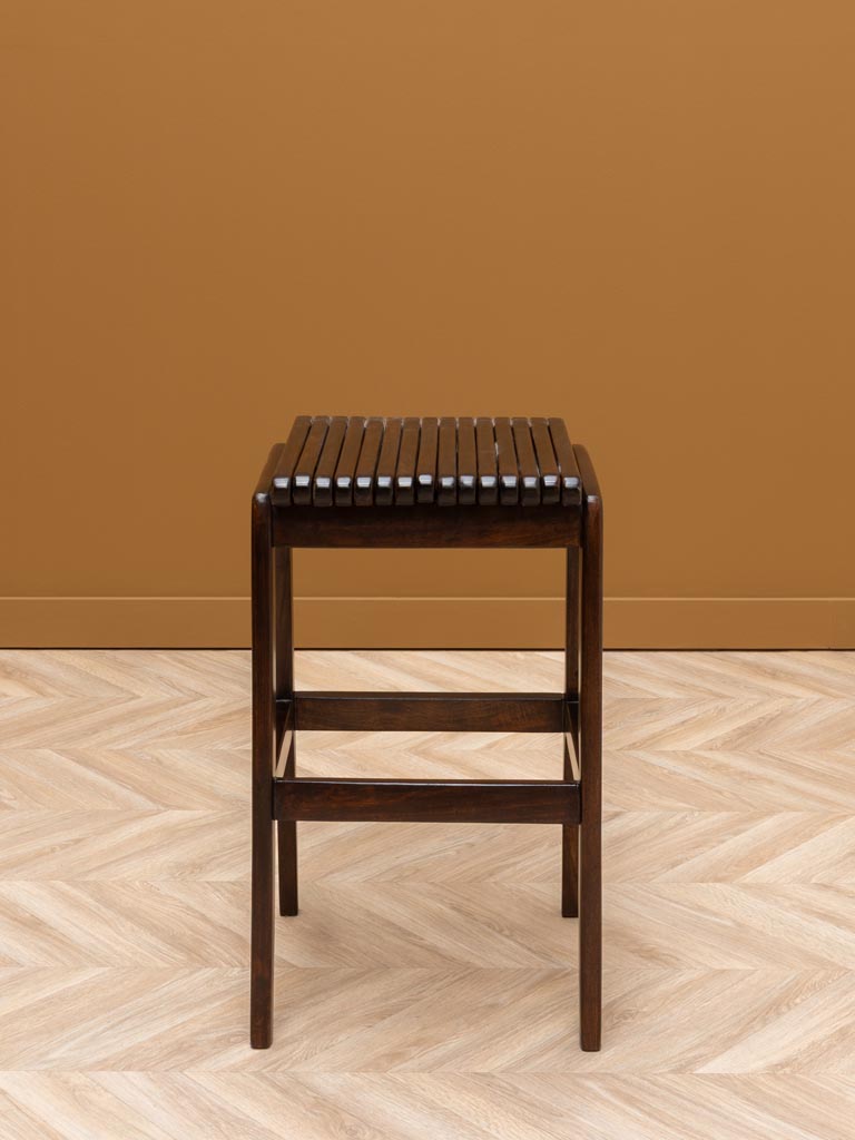 Chaise de bar foncée lattes rabattables Barista - 10