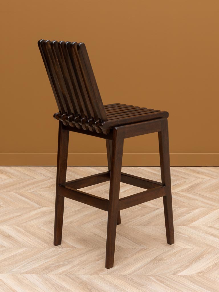 Chaise de bar foncée lattes rabattables Barista - 9
