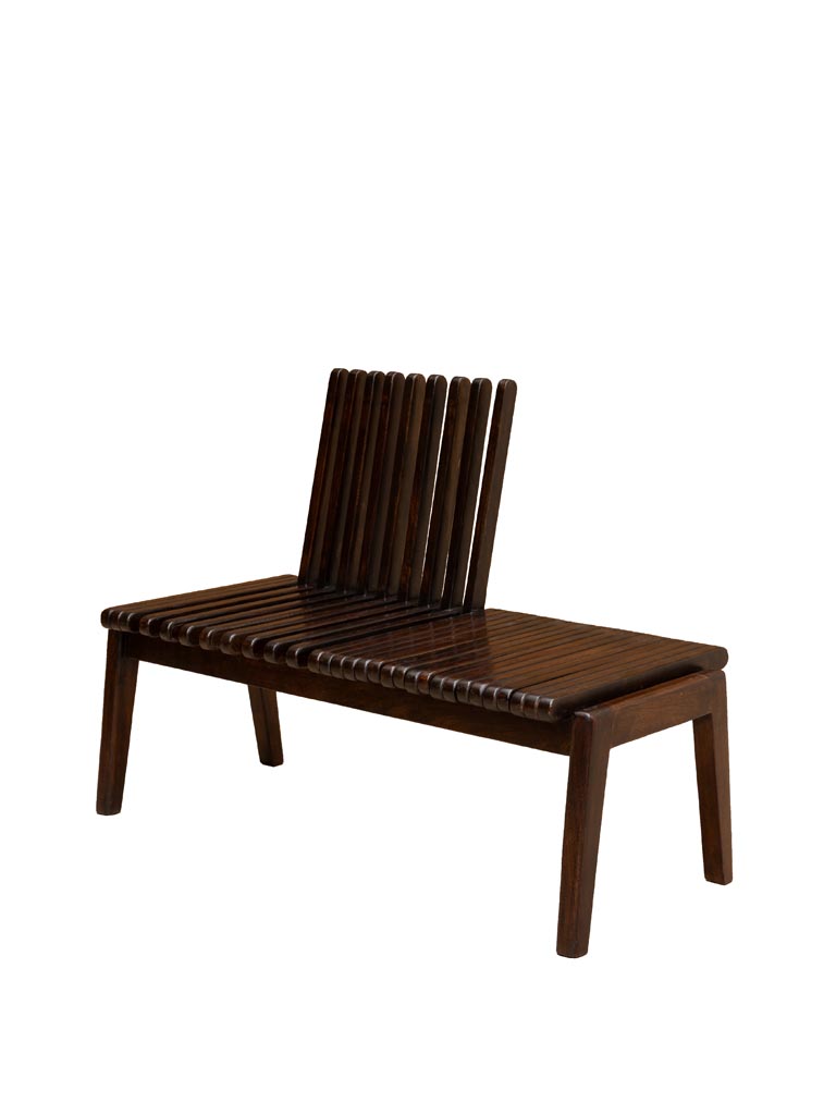 Banc bois foncé lattes rabattables Barista - 4