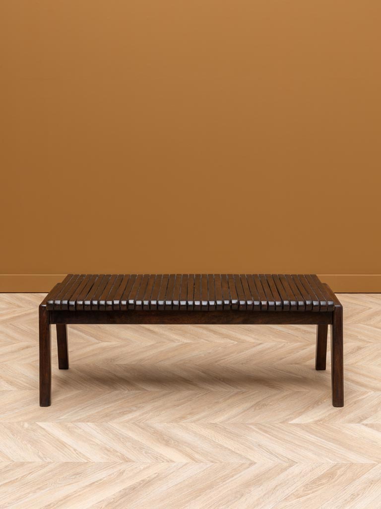 Banc bois foncé lattes rabattables Barista - 5