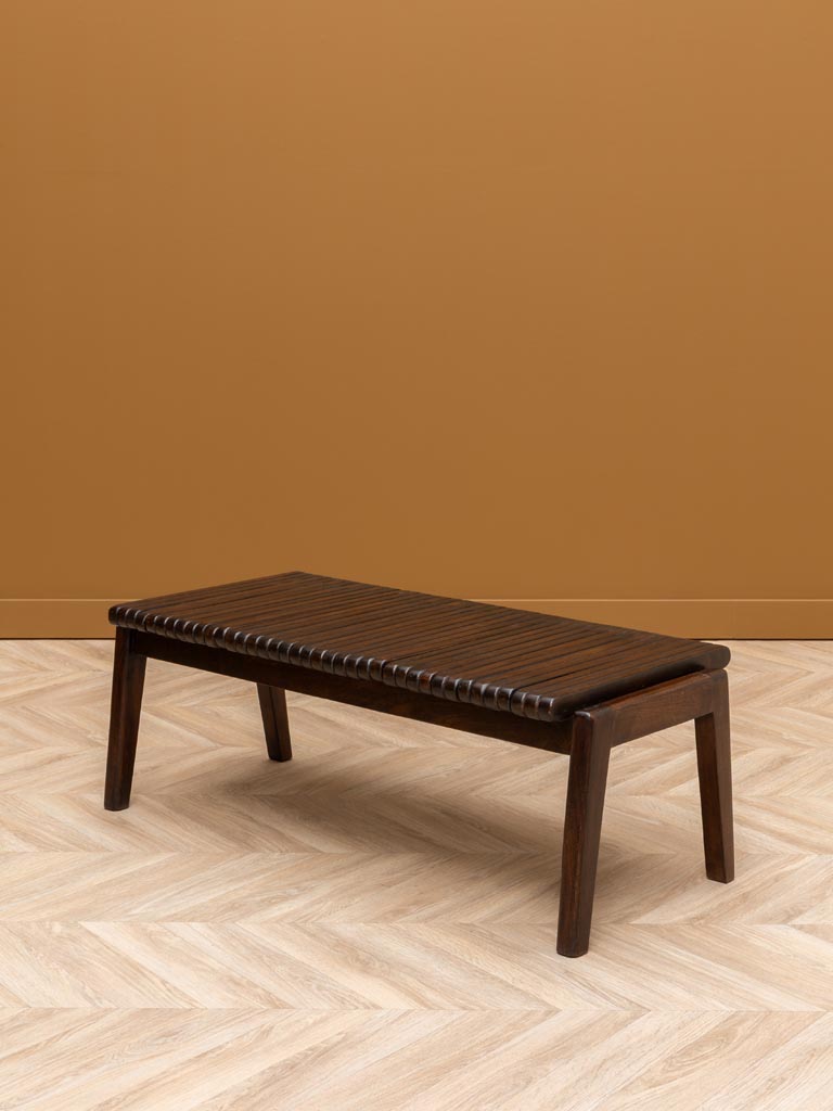 Banc bois foncé lattes rabattables Barista - 7