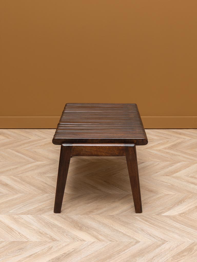 Banc bois foncé lattes rabattables Barista - 6