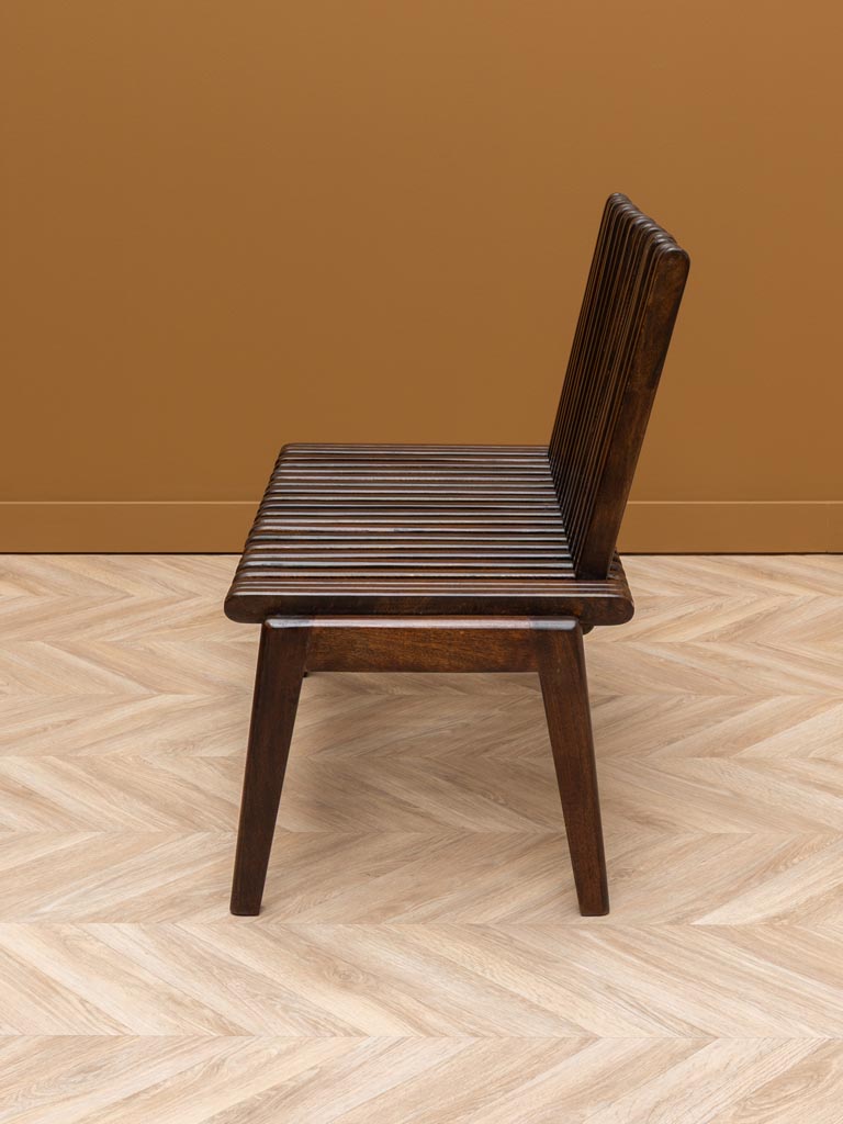 Banc bois foncé lattes rabattables Barista - 9