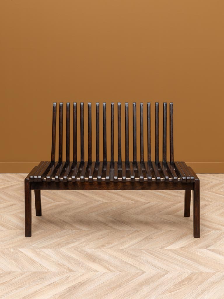 Banc bois foncé lattes rabattables Barista - 2