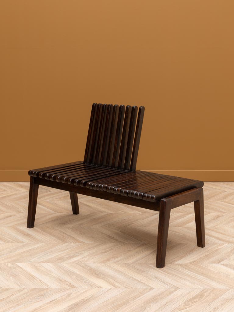 Banc bois foncé lattes rabattables Barista - 3