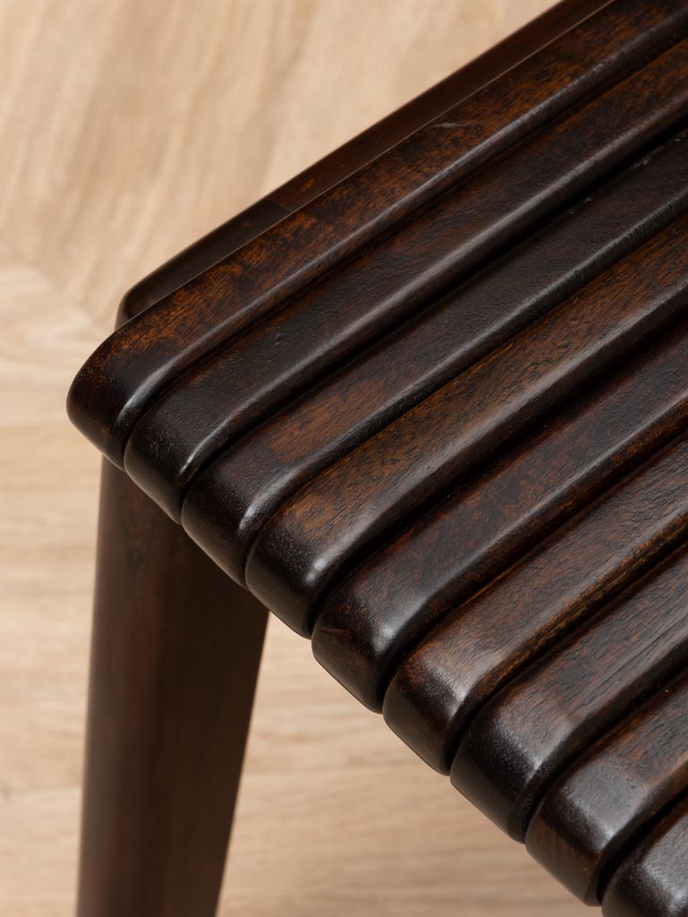 Banc bois foncé lattes rabattables Barista - 8