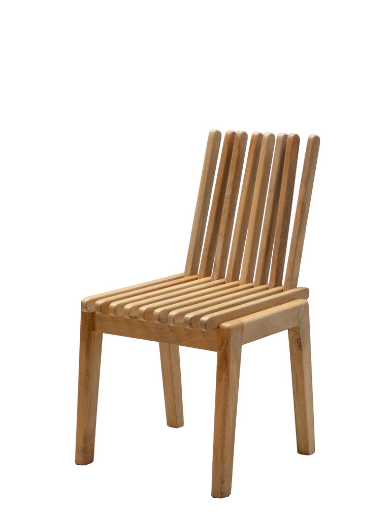 Chaise bois clair lattes rabattables Barista - 4