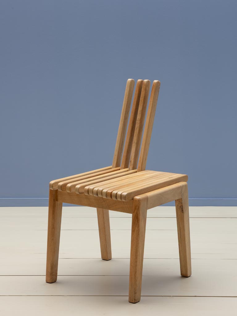 Chaise bois clair lattes rabattables Barista - 5