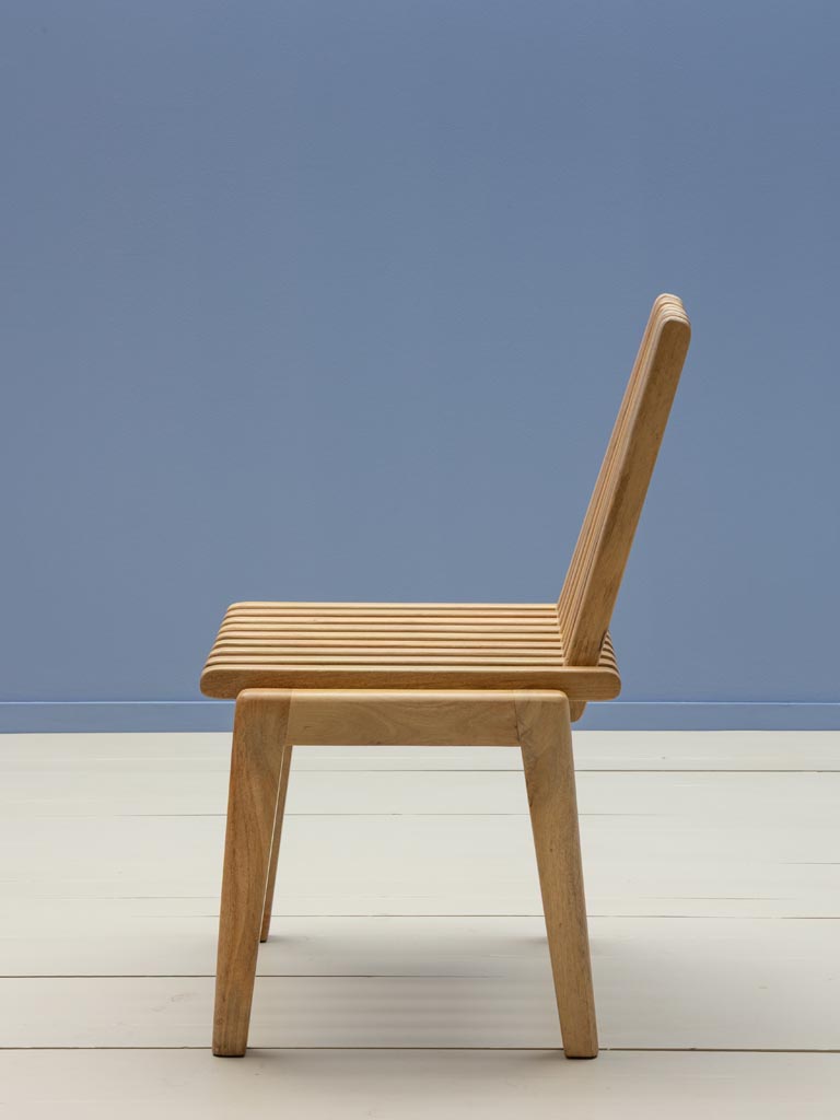 Chaise bois clair lattes rabattables Barista - 6